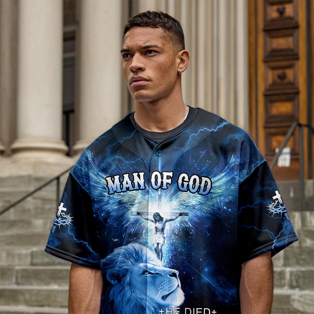 He Die For Me And Now I Live For Him Custom Name Baseball Jersey