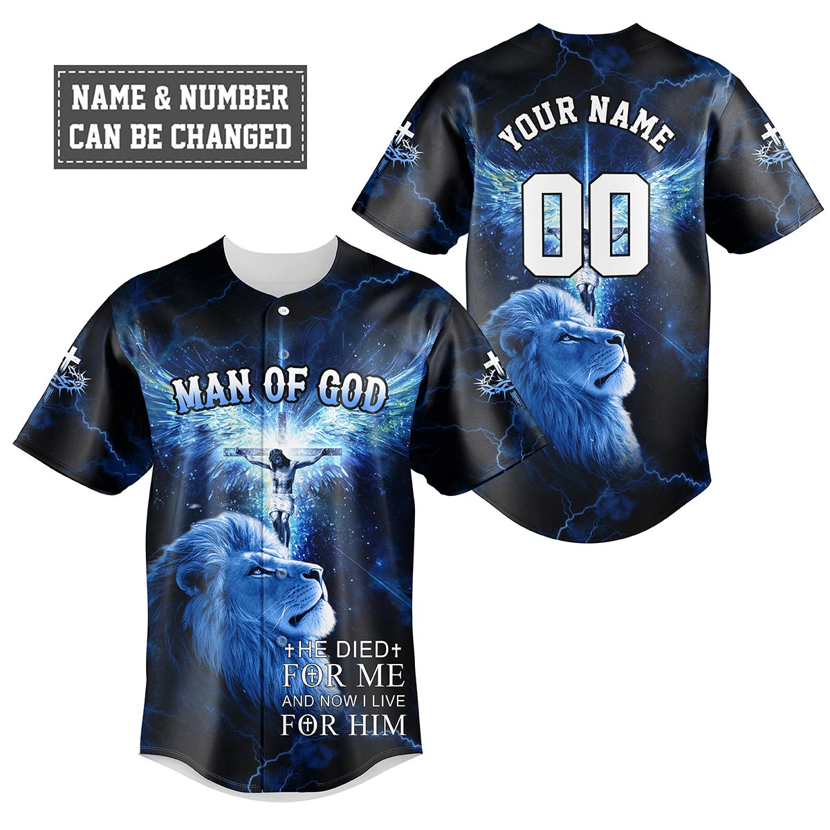 He Die For Me And Now I Live For Him Baseball Jersey