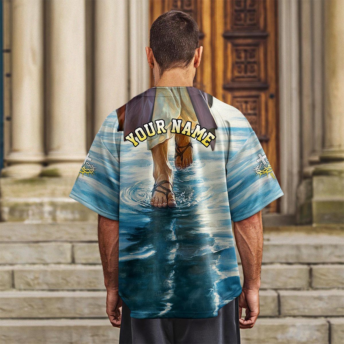 I Just Wanna Sit At The Feet Of Jesus Custom Name Baseball Jersey
