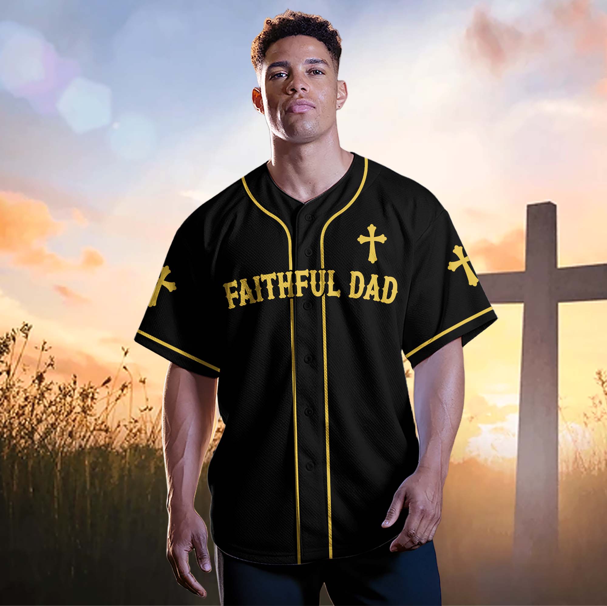 Faithful Dad Baseball Jersey