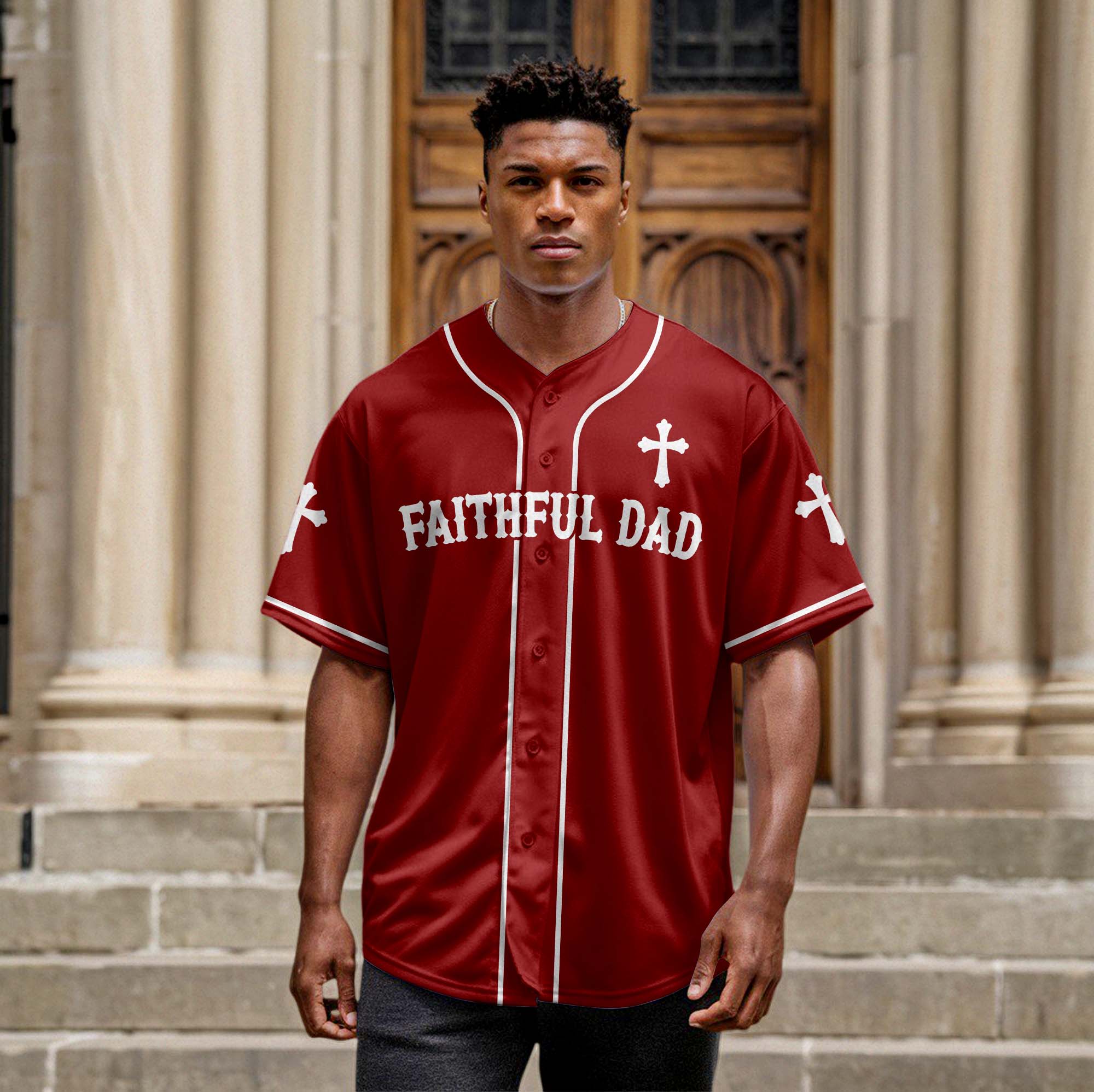 Faithful Dad Baseball Jersey