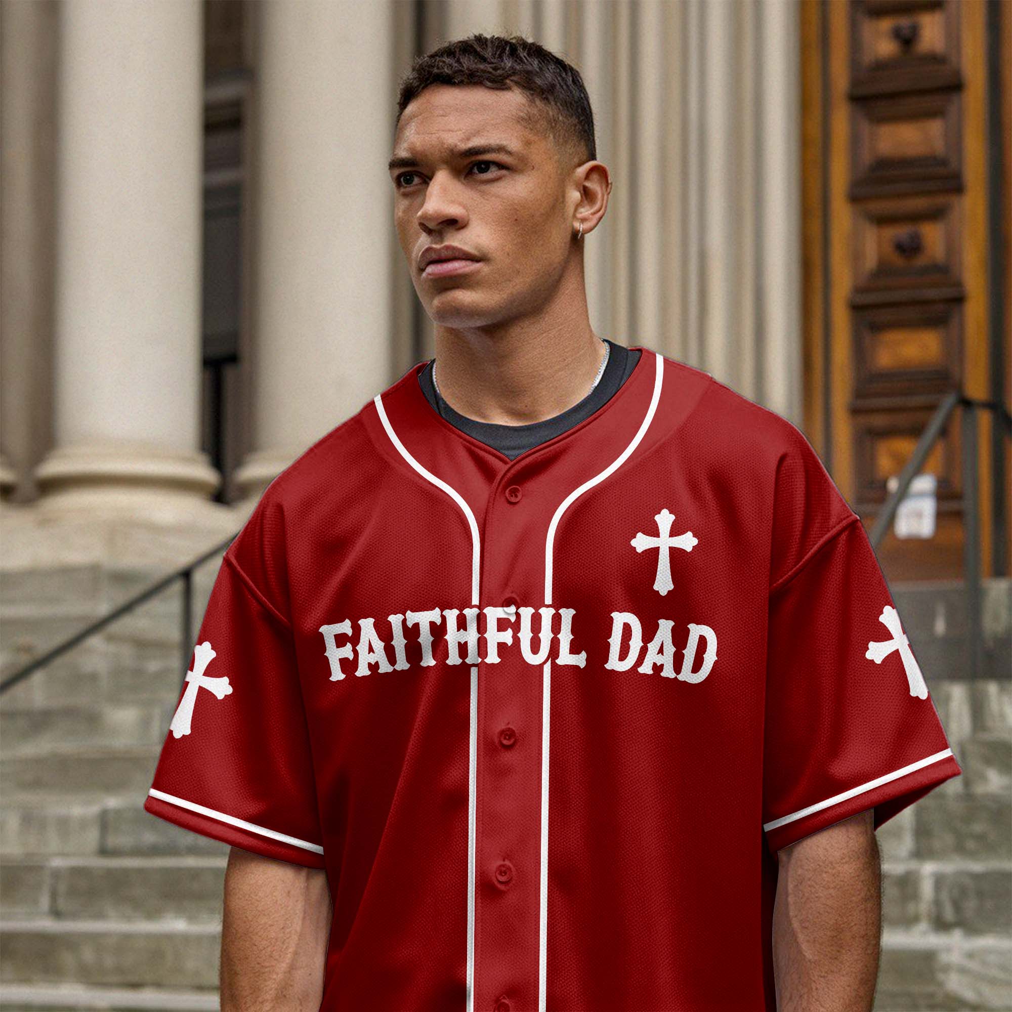 Faithful Dad Baseball Jersey