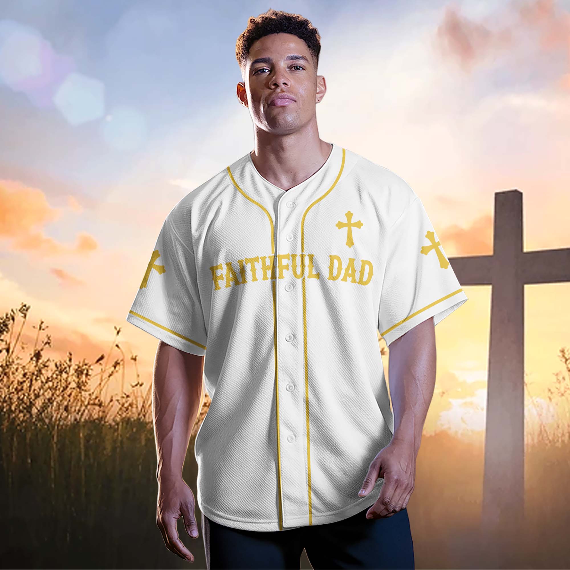 Faithful Dad Baseball Jersey