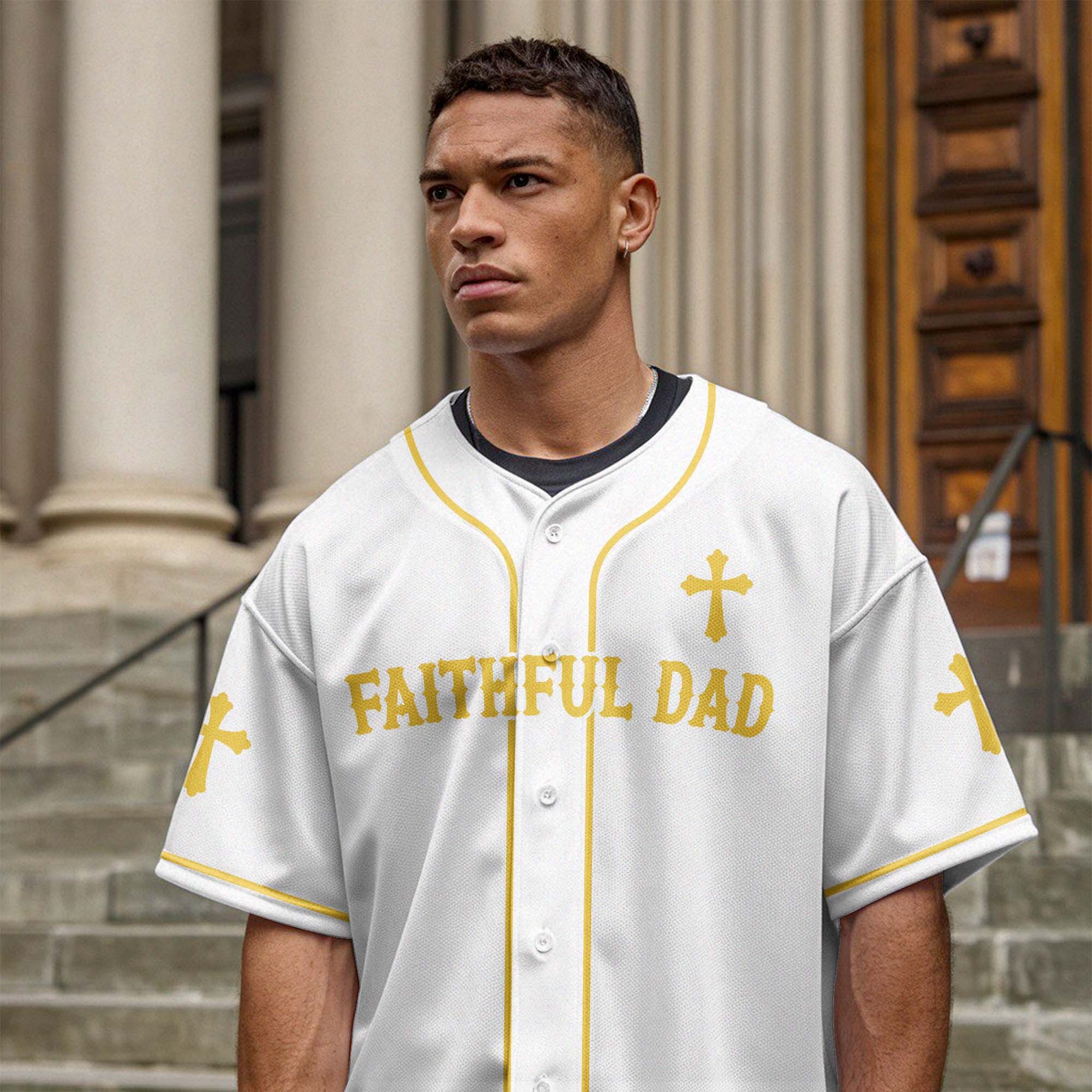 Faithful Dad Baseball Jersey
