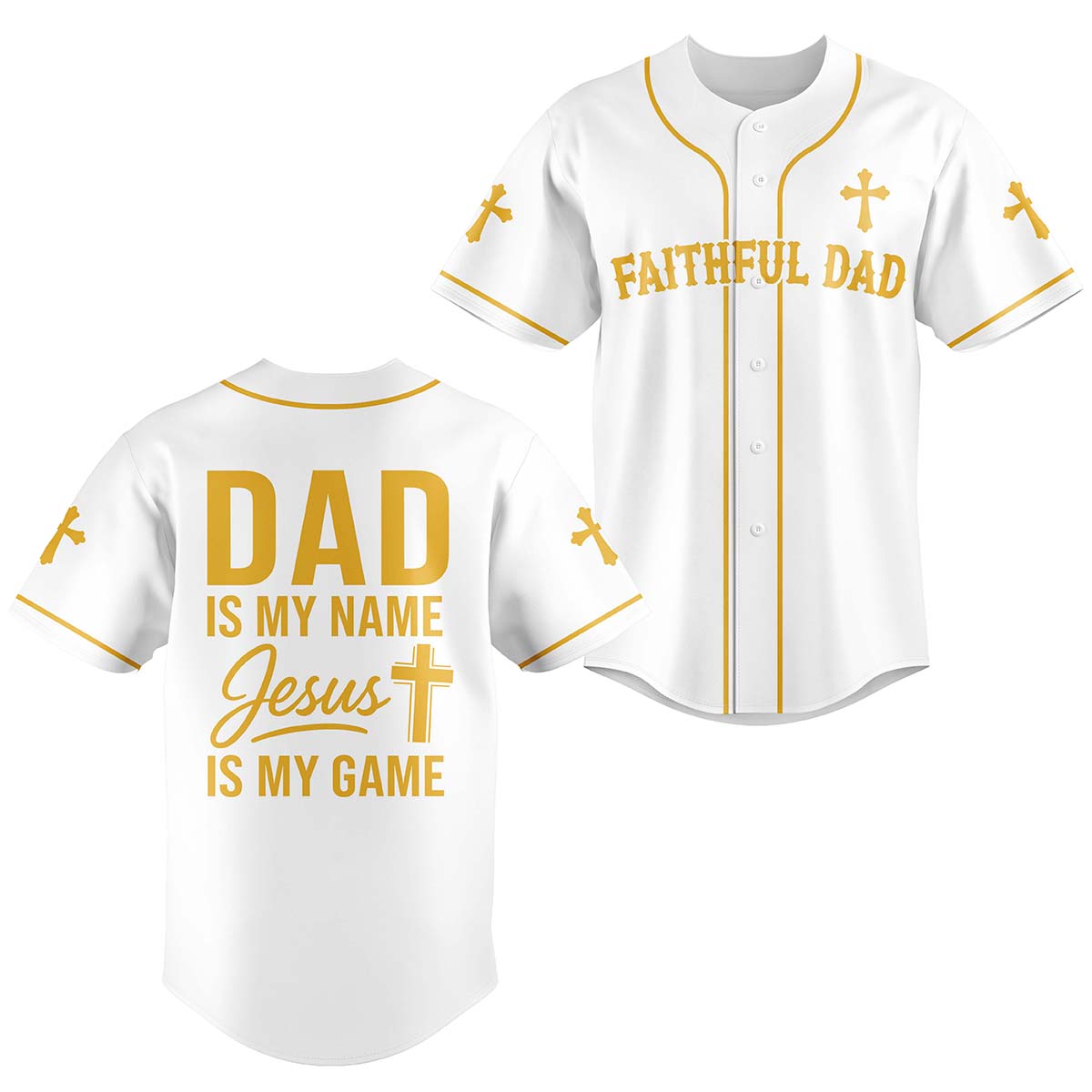 Faithful Dad Baseball Jersey