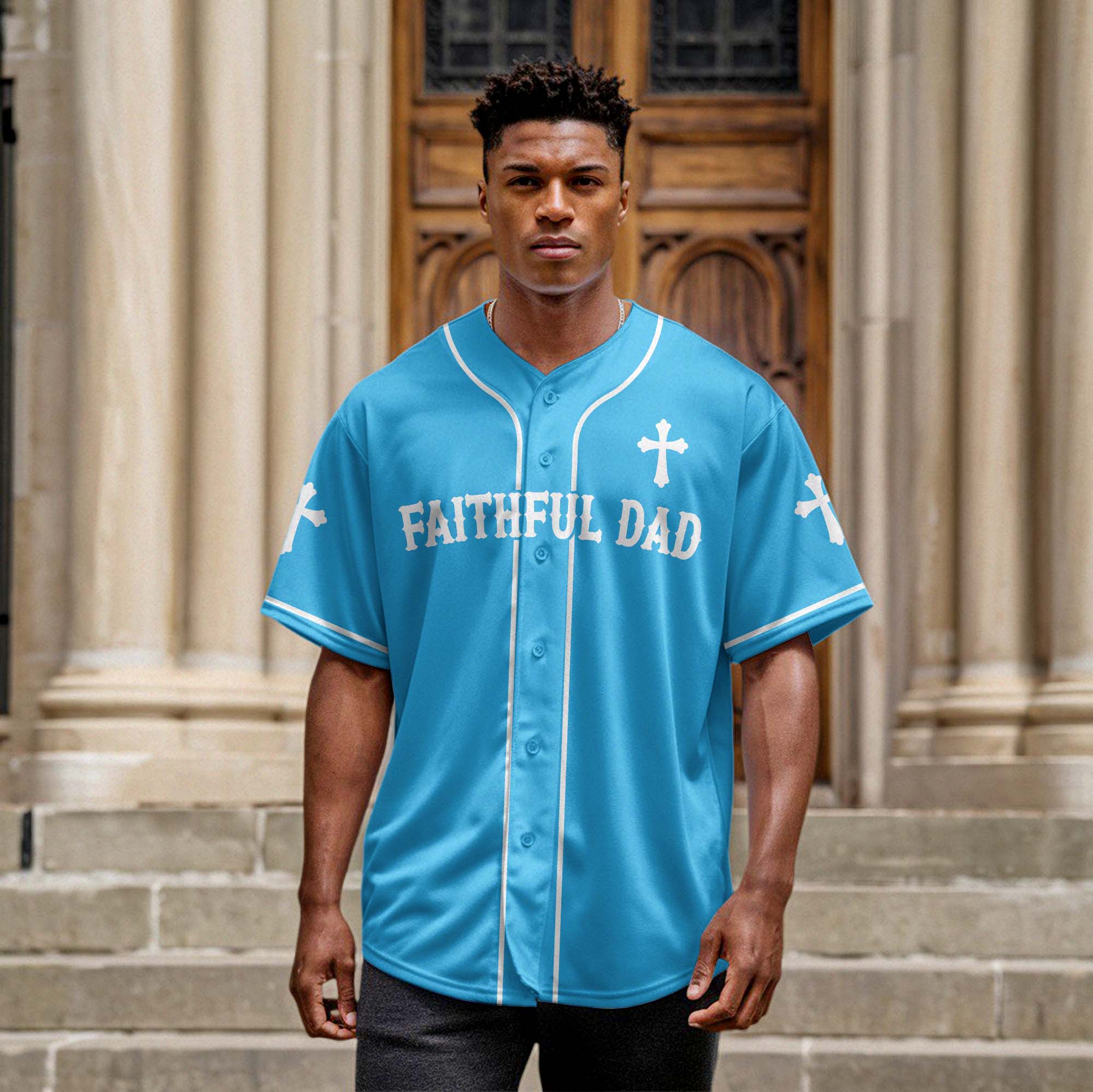 Faithful Dad Baseball Jersey