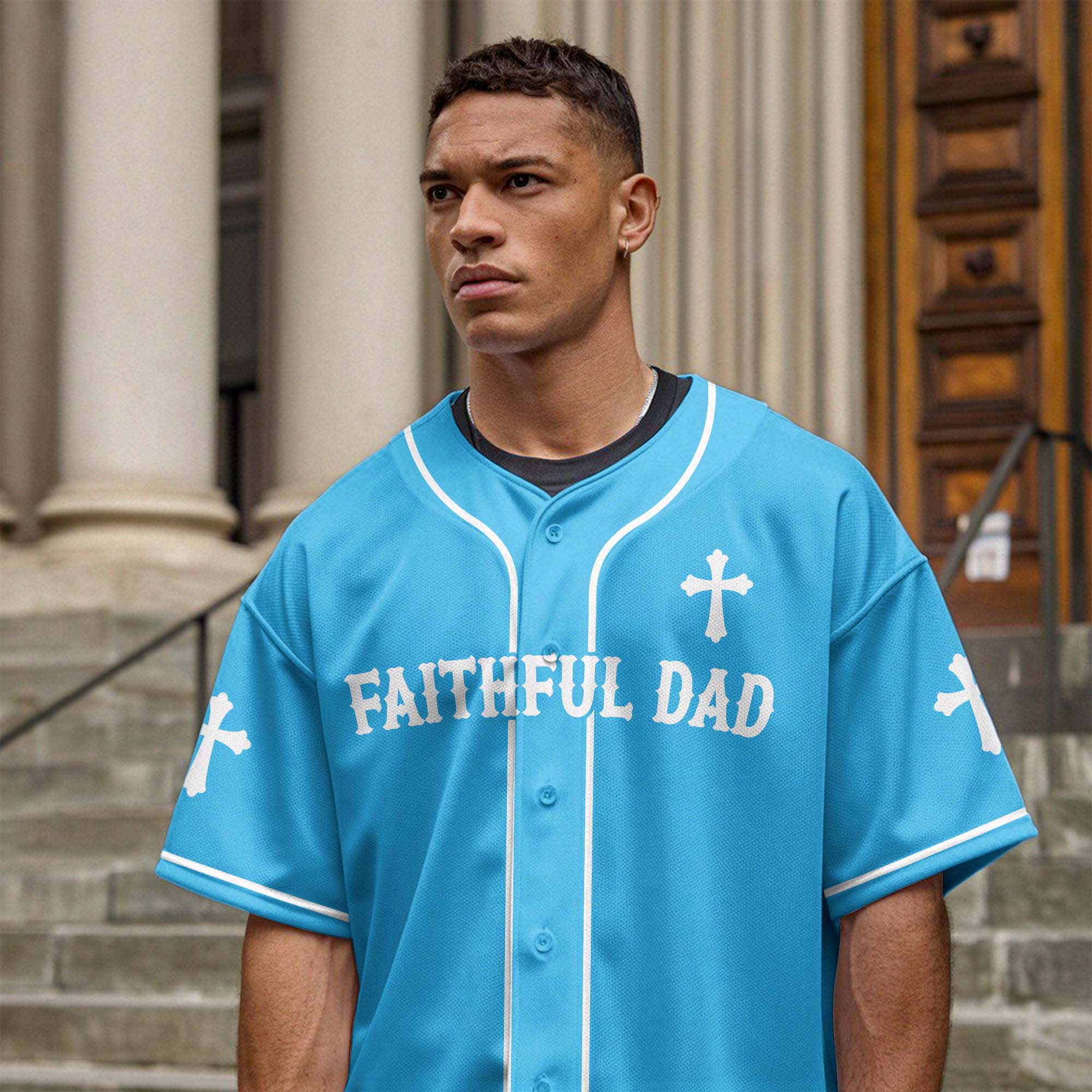 Faithful Dad Baseball Jersey