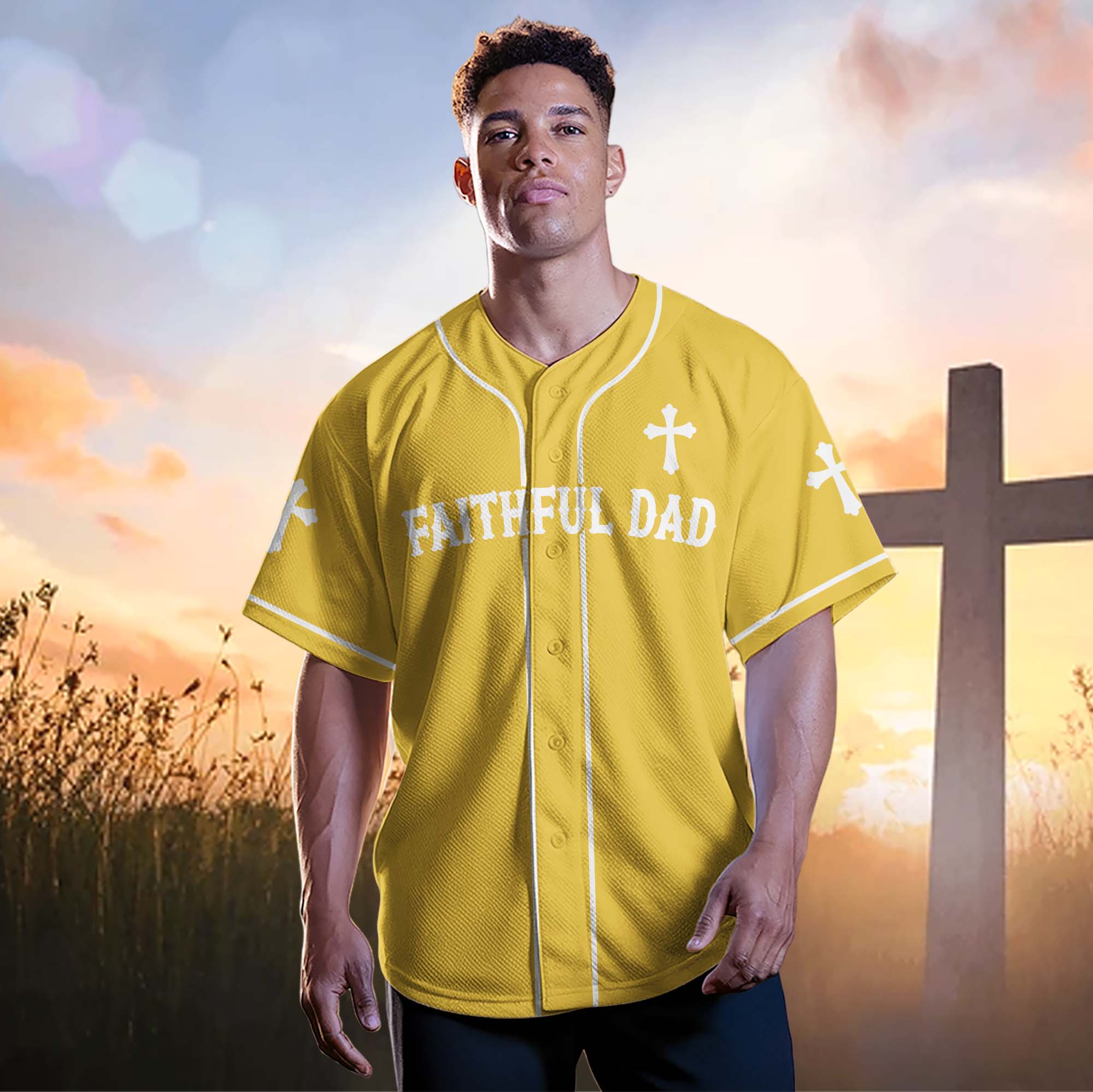 Faithful Dad Baseball Jersey