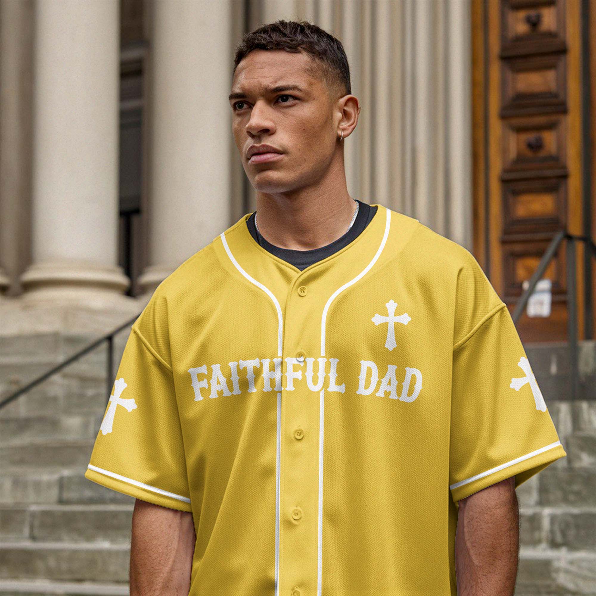 Faithful Dad Baseball Jersey