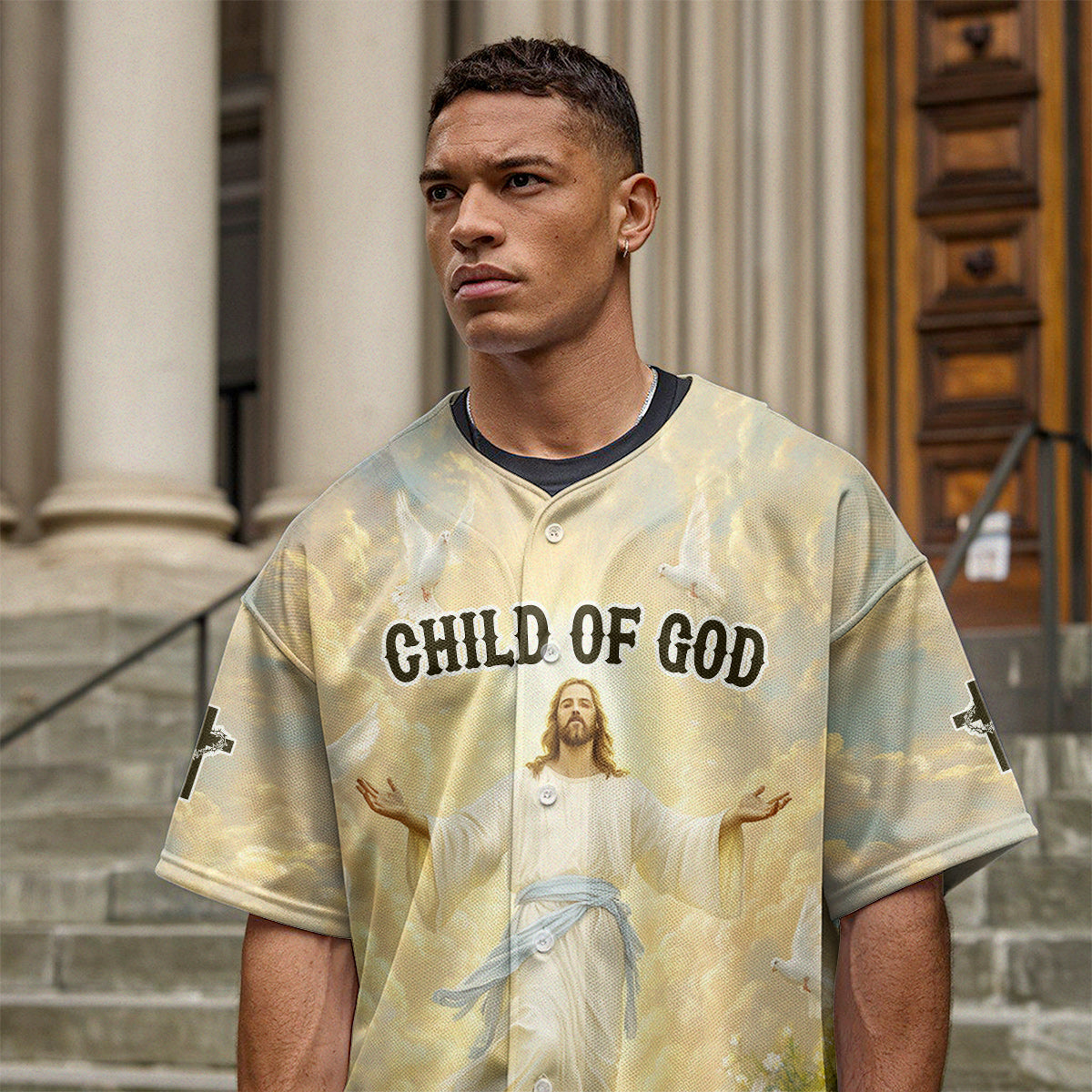 Jesus God Is Good Baseball Jersey