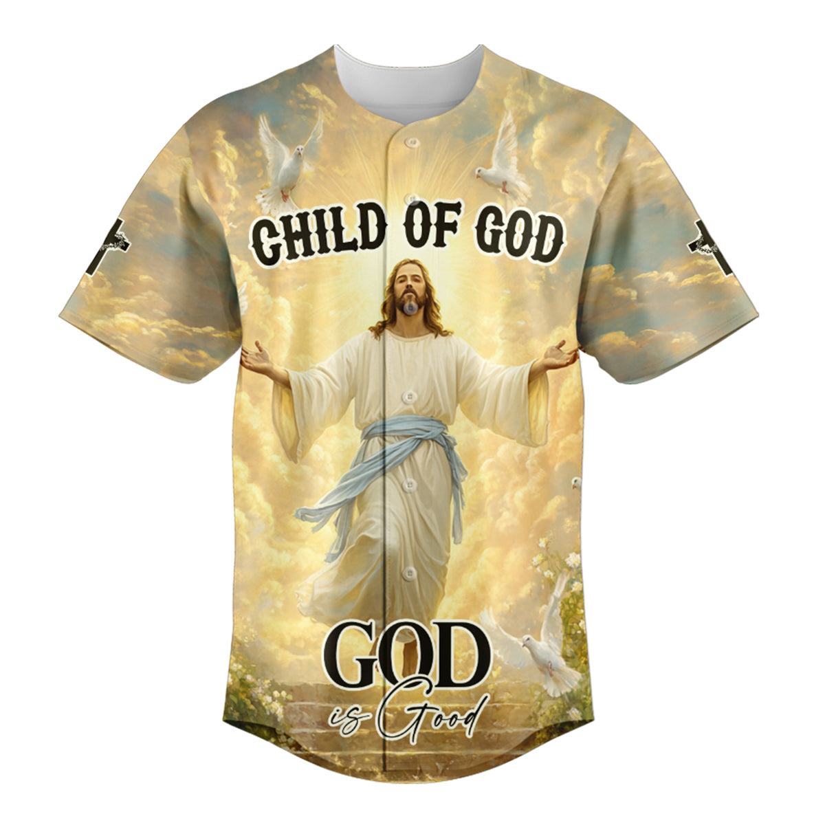 Jesus God Is Good Baseball Jersey