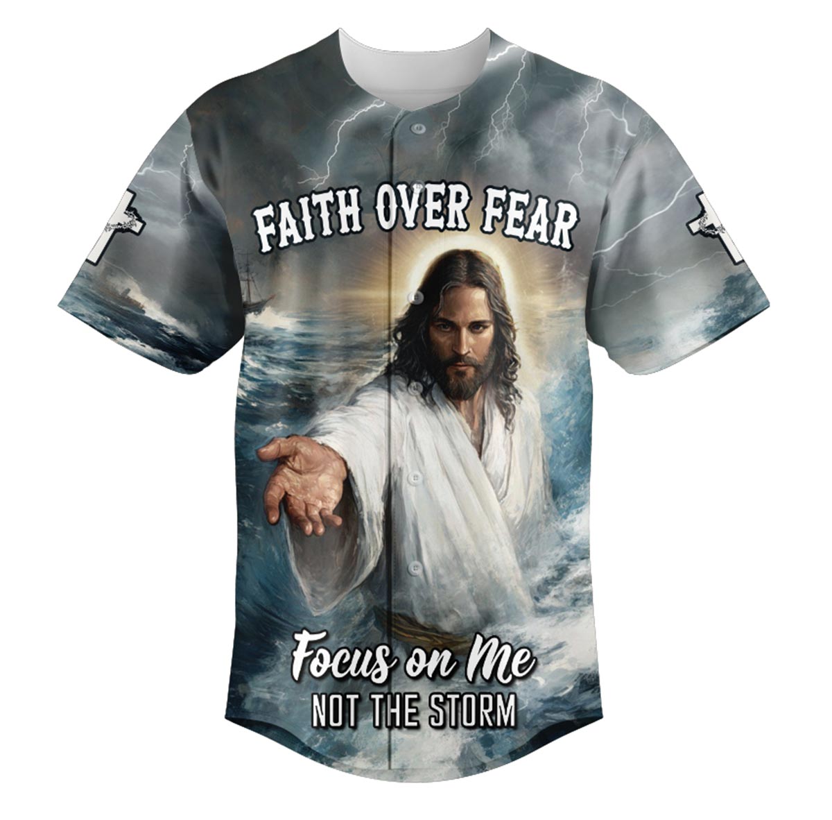 Faith Over Fear Jesus Baseball Jersey Deal