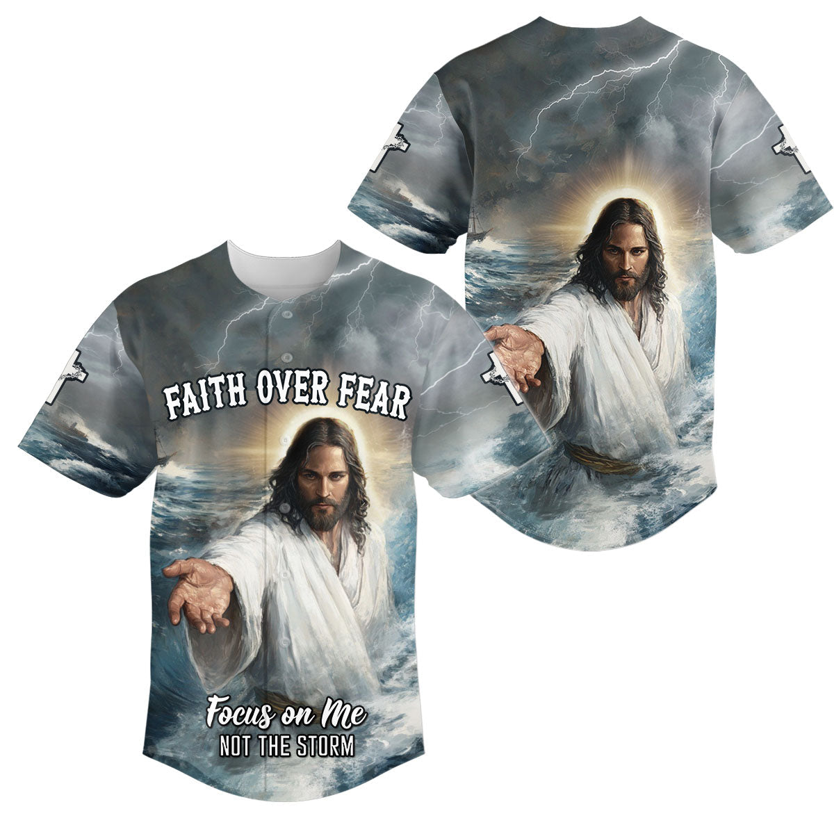 Faith Over Fear Jesus Baseball Jersey Deal