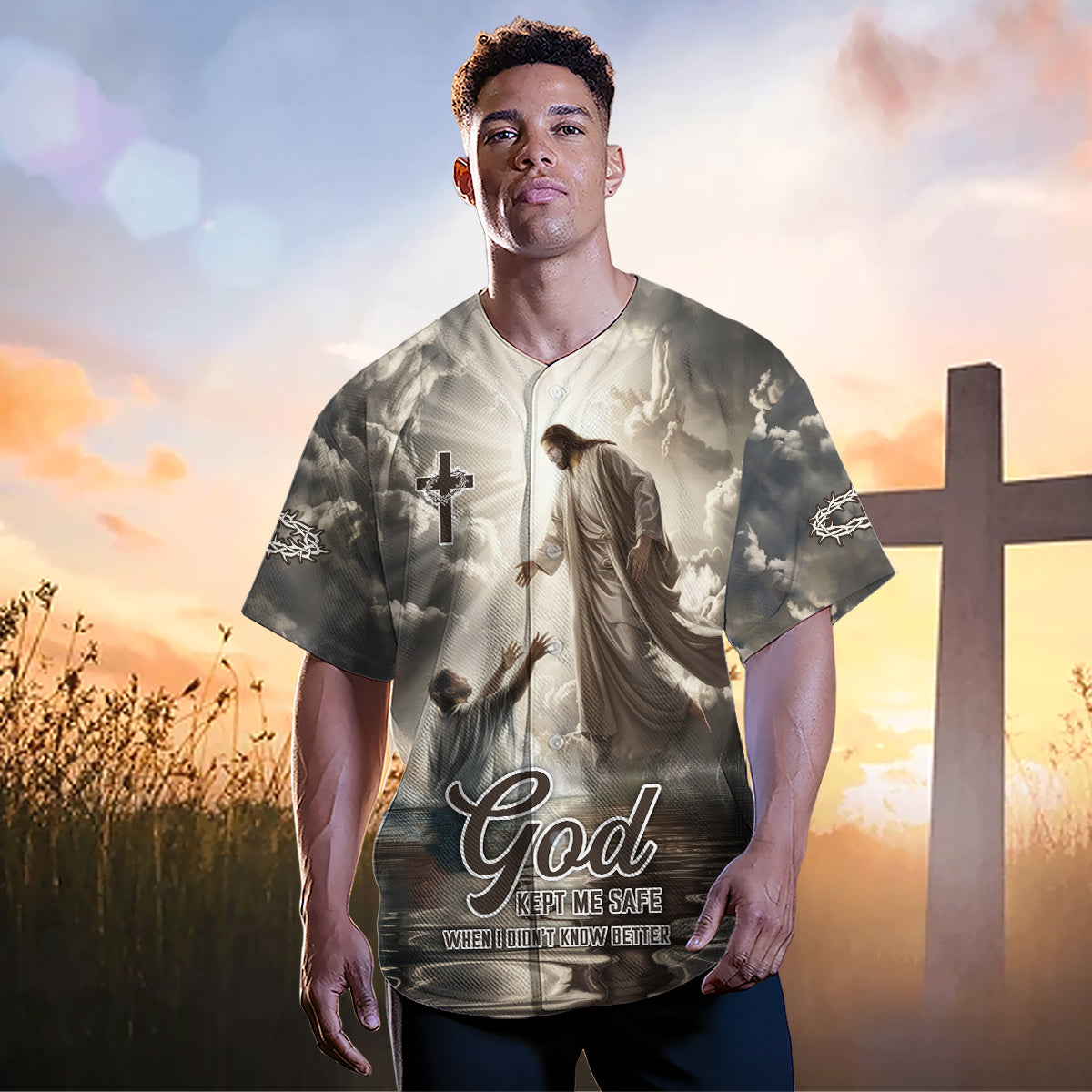God Kept Me Safe When I Didn’t Know Better Baseball Jersey