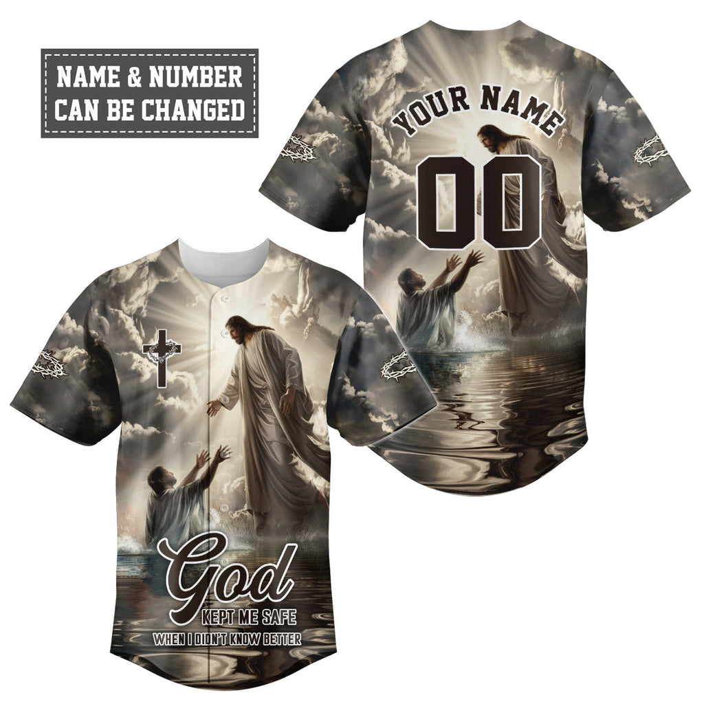 God Kept Me Safe When I Didn’t Know Better Baseball Jersey