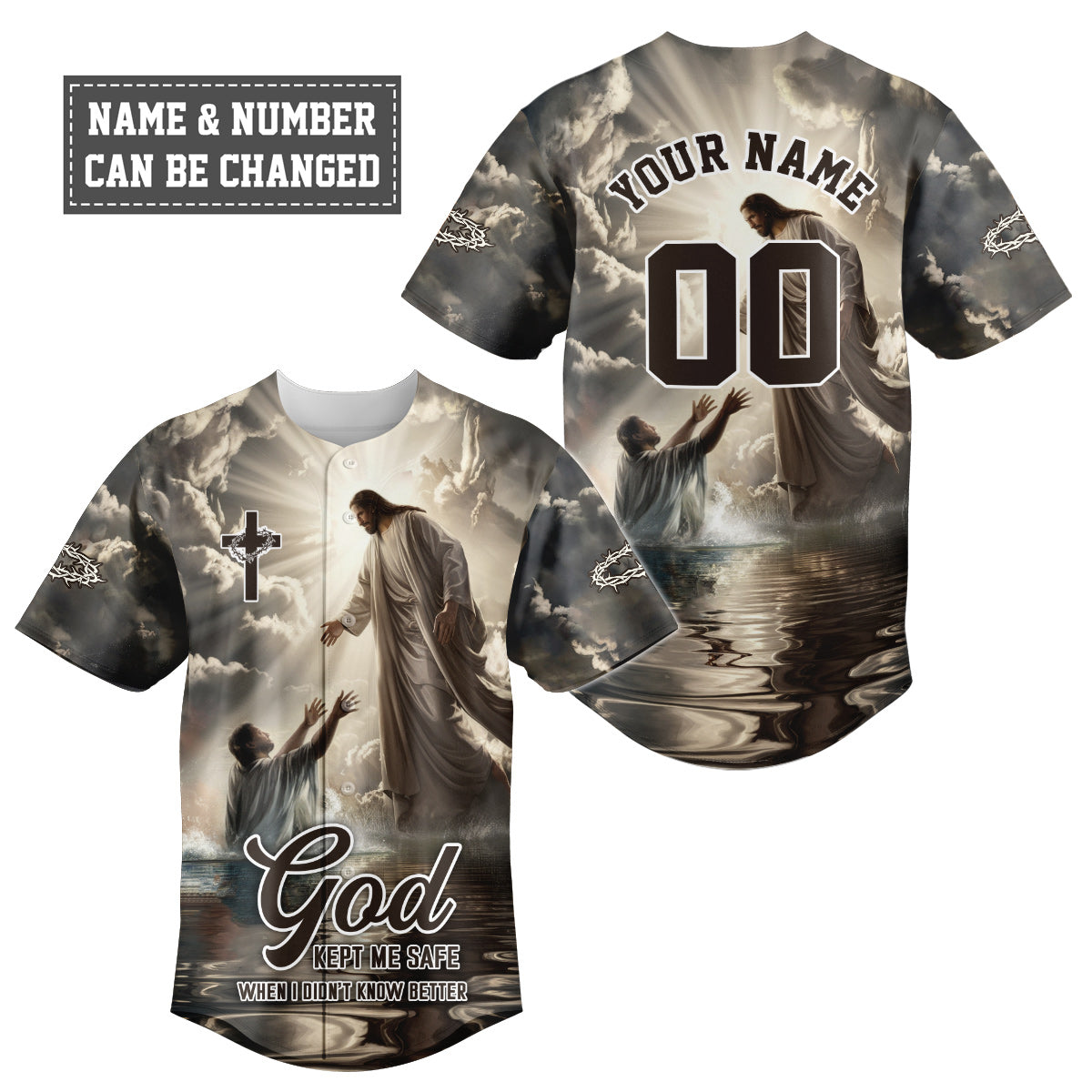 God Kept Me Safe When I Didn’t Know Better Baseball Jersey