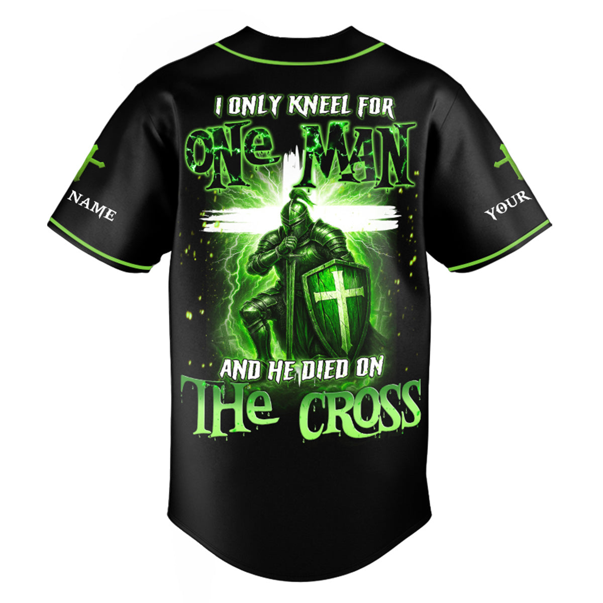 I only Kneel for one Man Custom Name Baseball Jersey