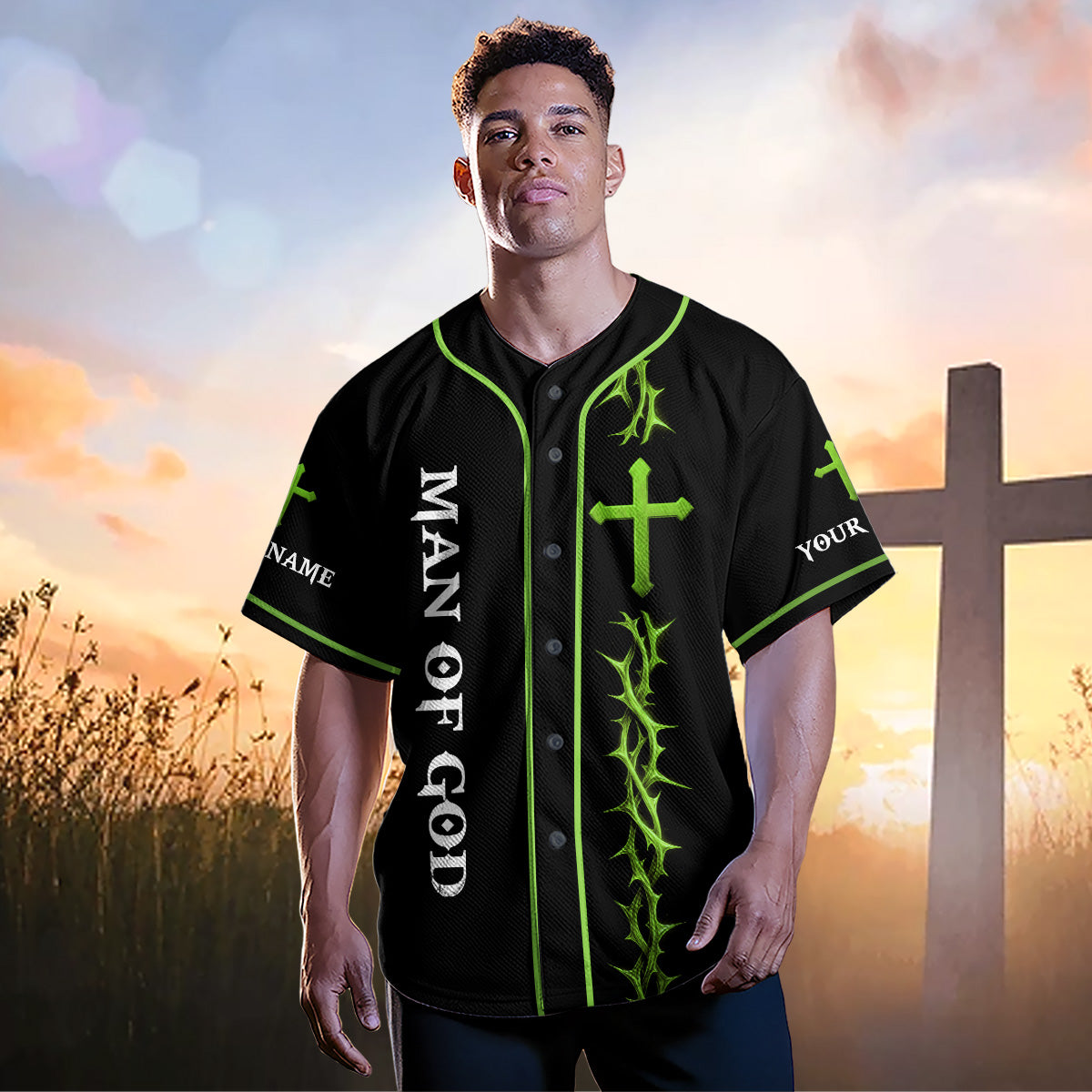 I only Kneel for one Man Custom Name Baseball Jersey