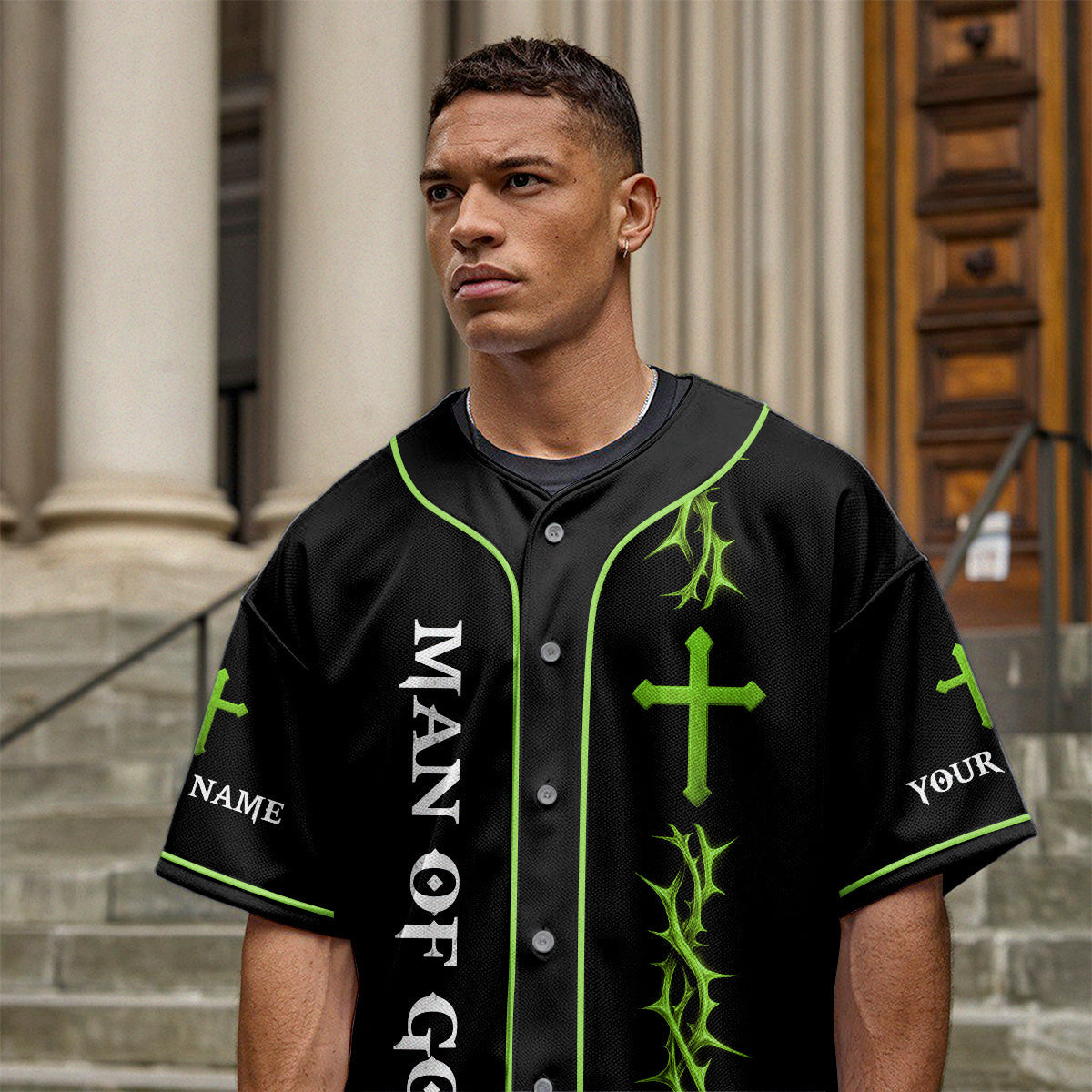 I only Kneel for one Man Custom Name Baseball Jersey