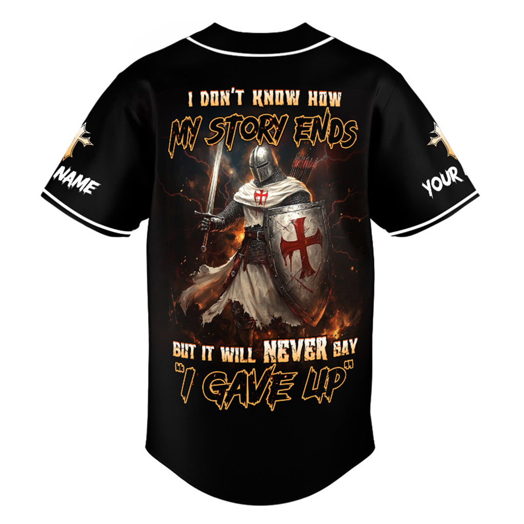 I Don't Know How My Story Ends Custom Name Baseball Jersey