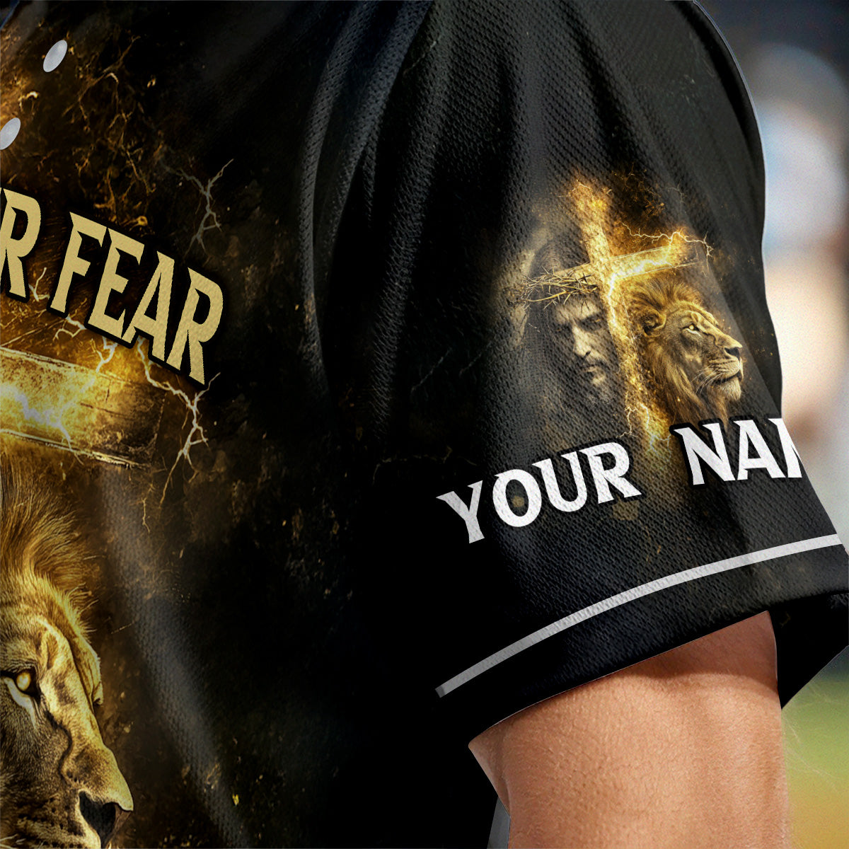 By His Stripes We Are Healed Lion Custom Name Baseball Jersey