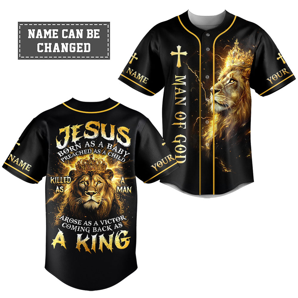 Coming Back As A King Custom Name Baseball Jersey