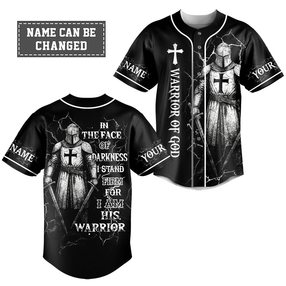 I Am His Warrior Custom Name Baseball Jersey