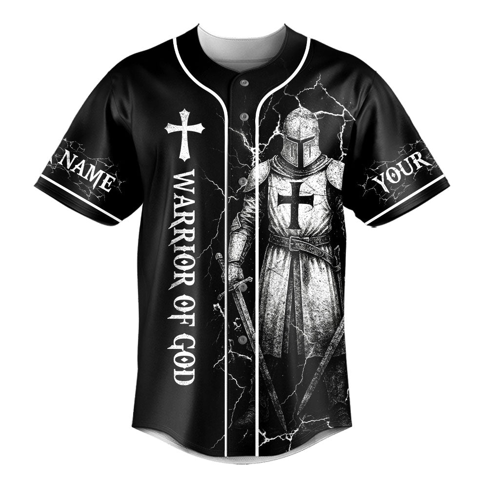I Am His Warrior Custom Name Baseball Jersey