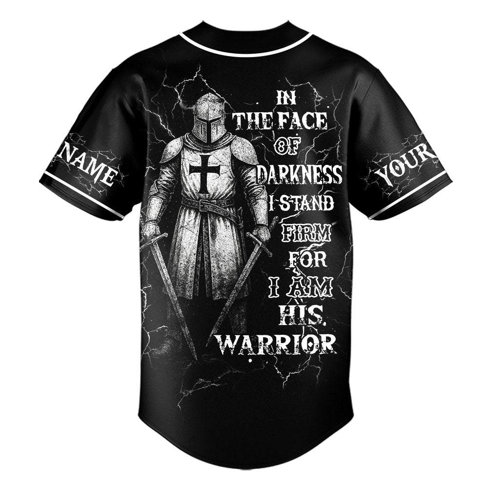 I Am His Warrior Custom Name Baseball Jersey