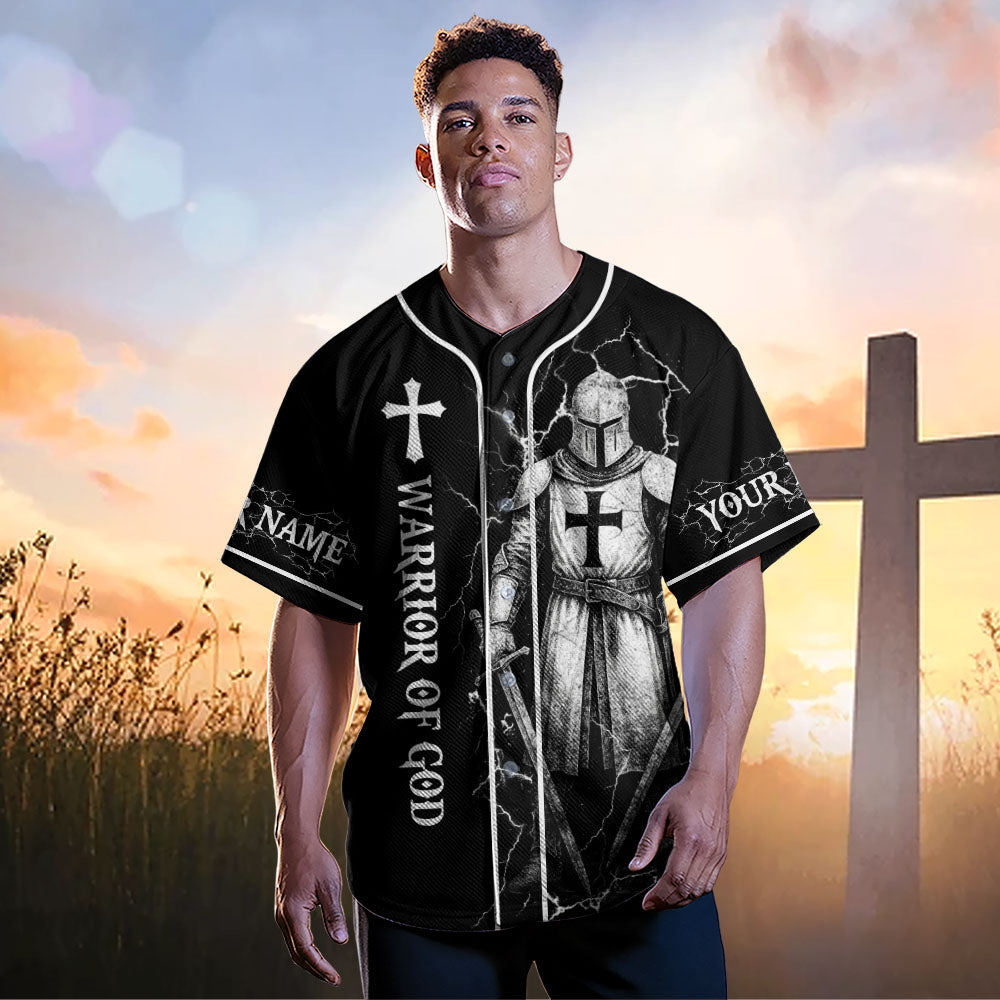 I Am His Warrior Custom Name Baseball Jersey