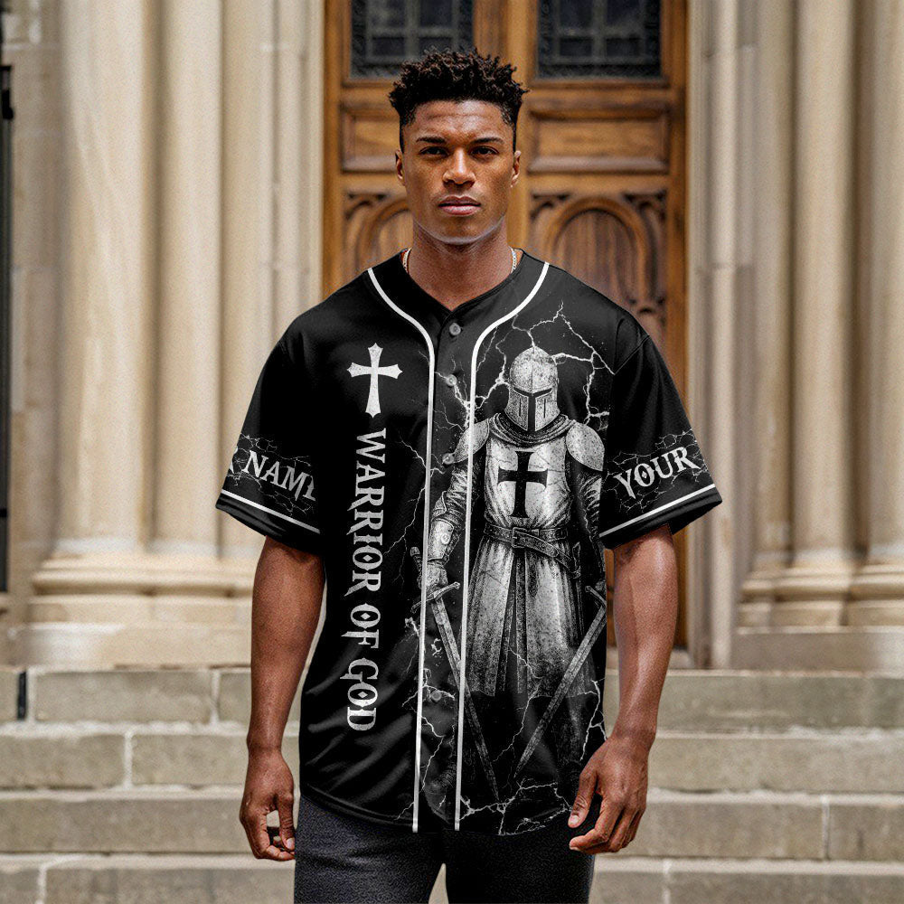 I Am His Warrior Custom Name Baseball Jersey