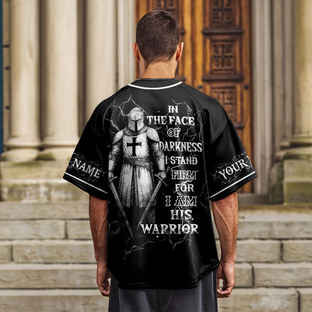 I Am His Warrior Custom Name Baseball Jersey