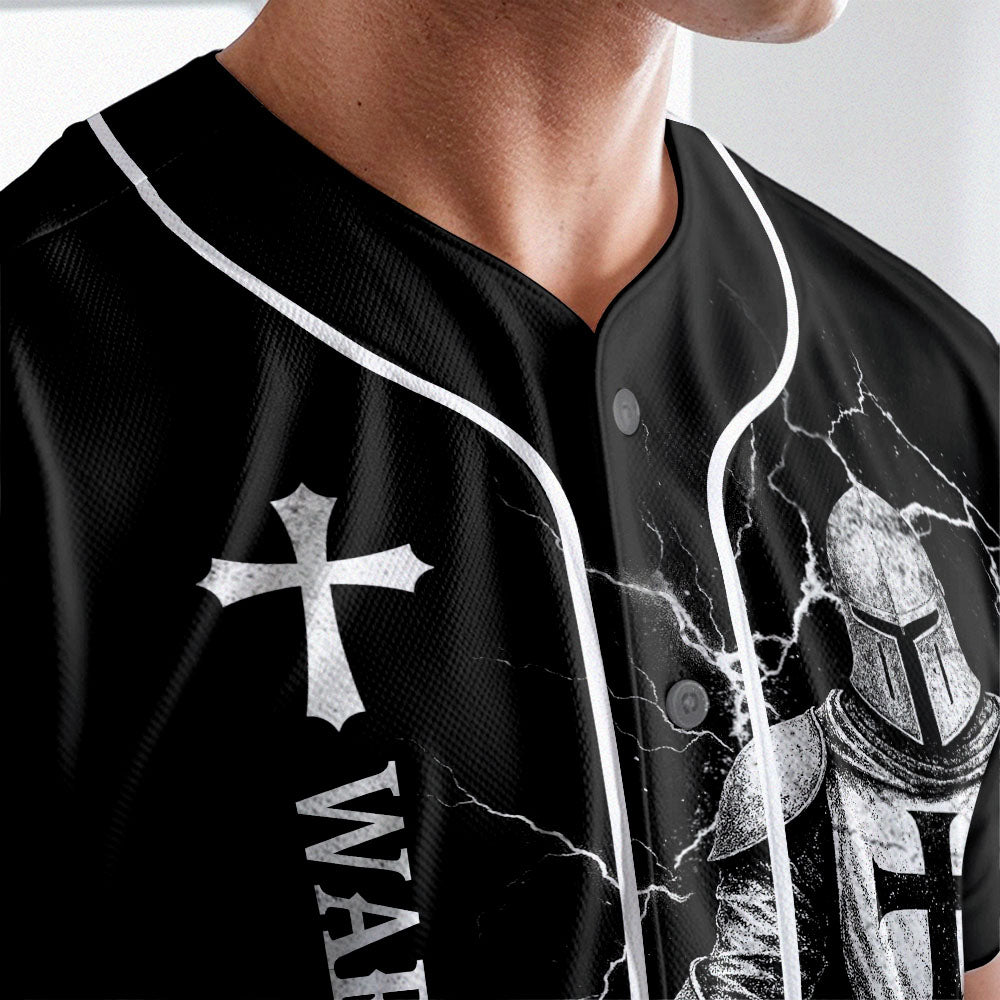 I Am His Warrior Custom Name Baseball Jersey
