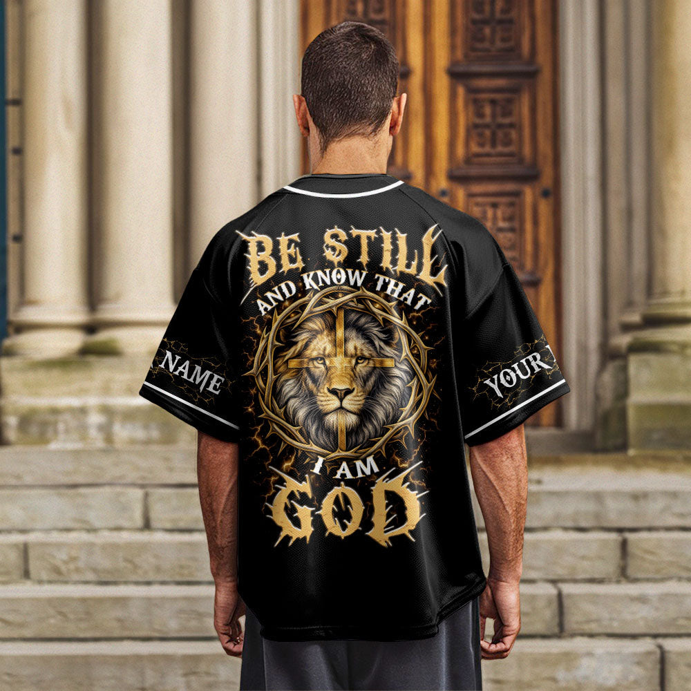 Be Still And Know That I Am God Custom Name Baseball Jersey