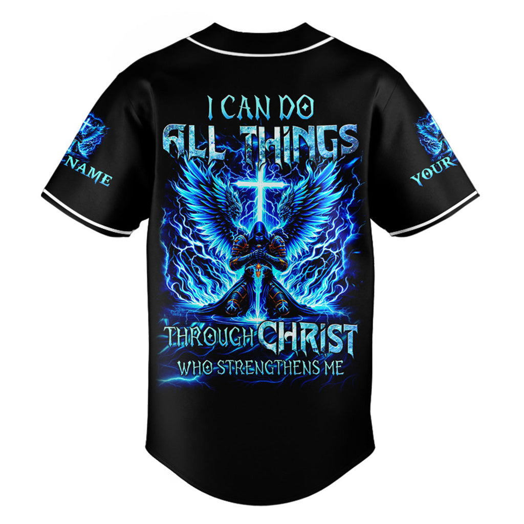 I Can Do All Things Lion Custom Name Baseball Jersey