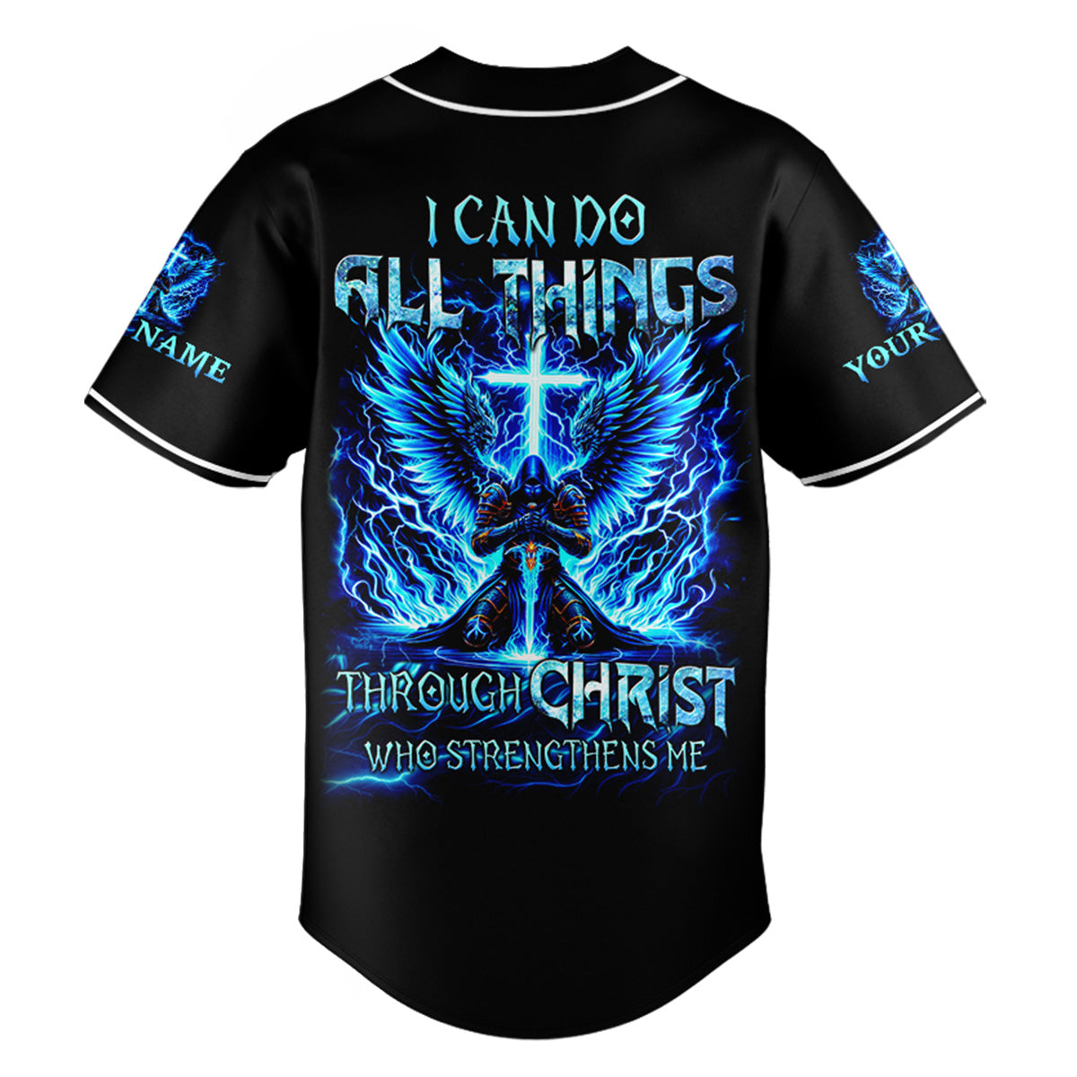 I Can Do All Things Lion Custom Name Baseball Jersey