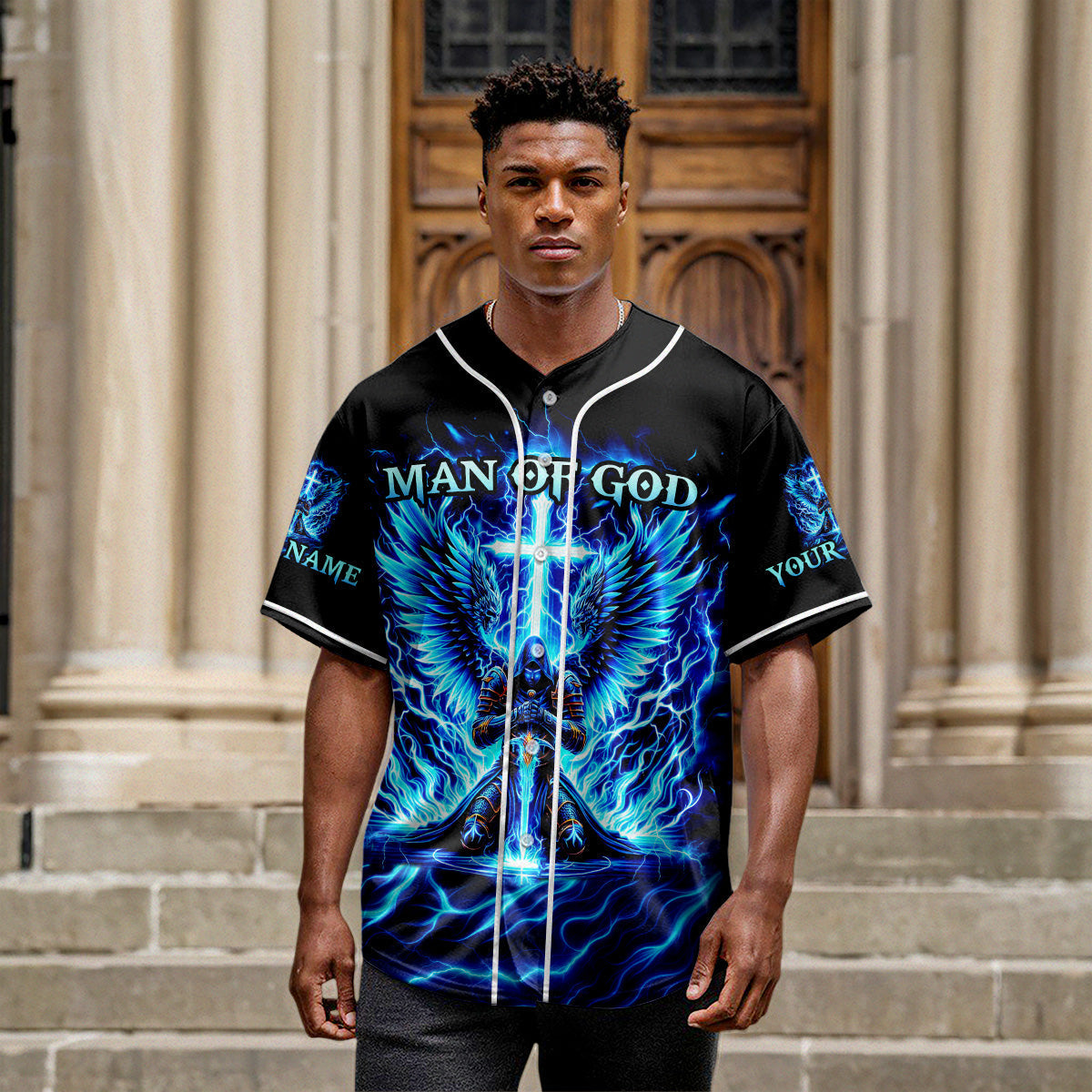 I Can Do All Things Lion Custom Name Baseball Jersey