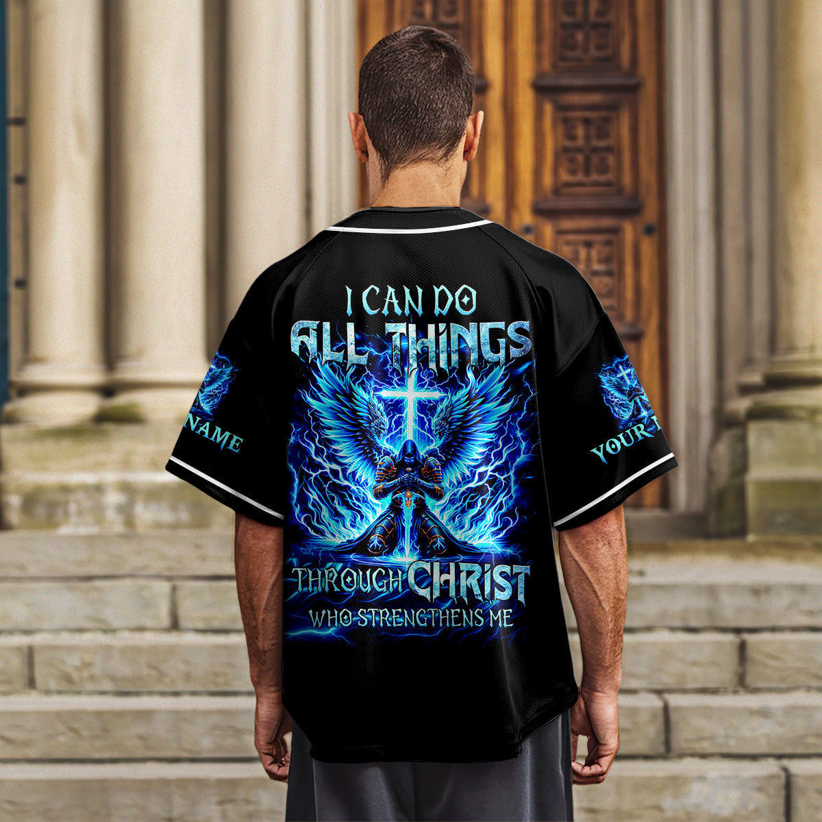 I Can Do All Things Lion Custom Name Baseball Jersey
