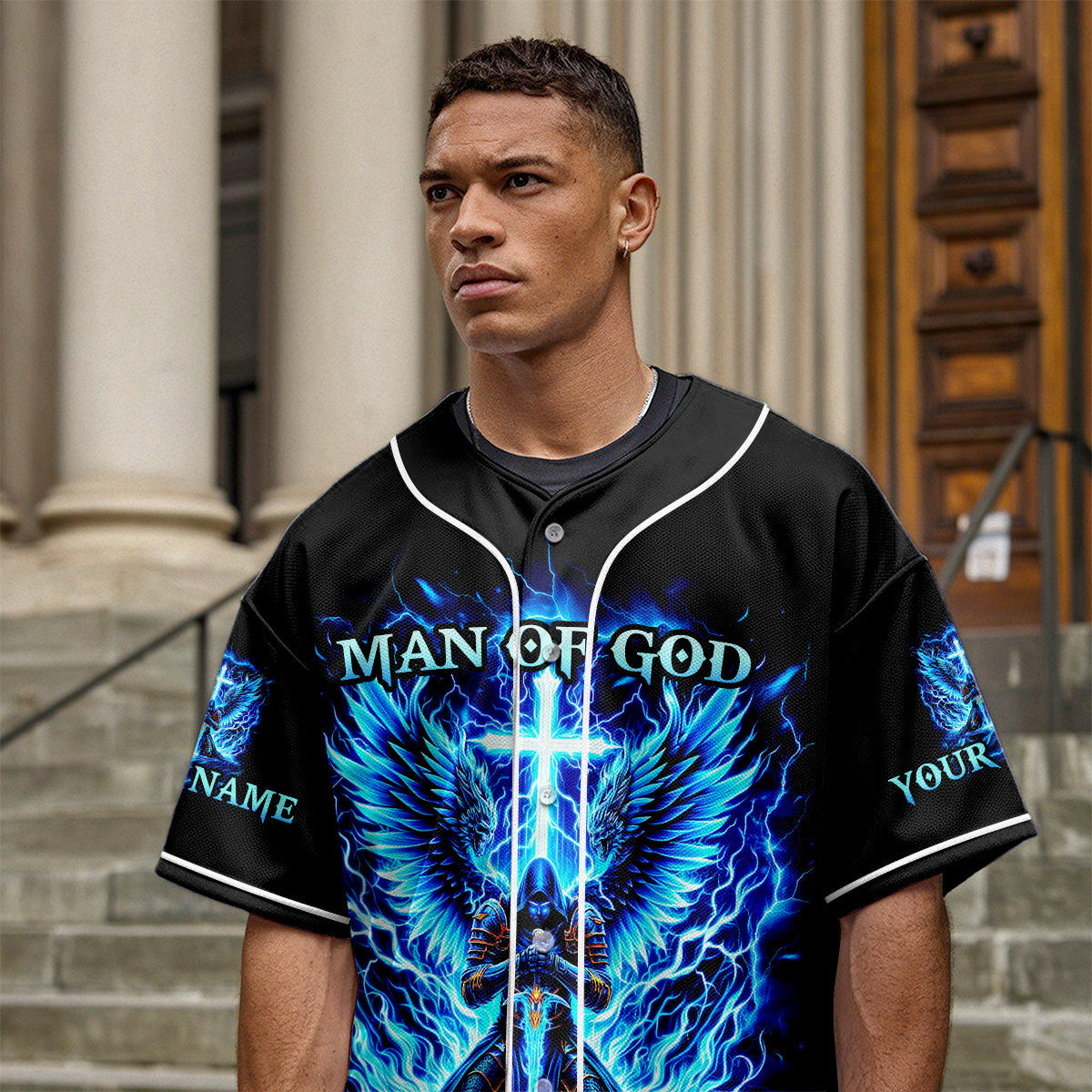 I Can Do All Things Lion Custom Name Baseball Jersey