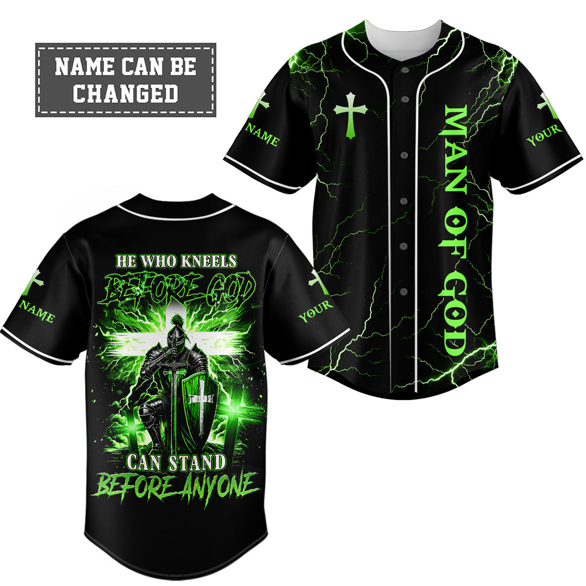 He Who Kneels Before God Warrior Custom Name Baseball Jersey