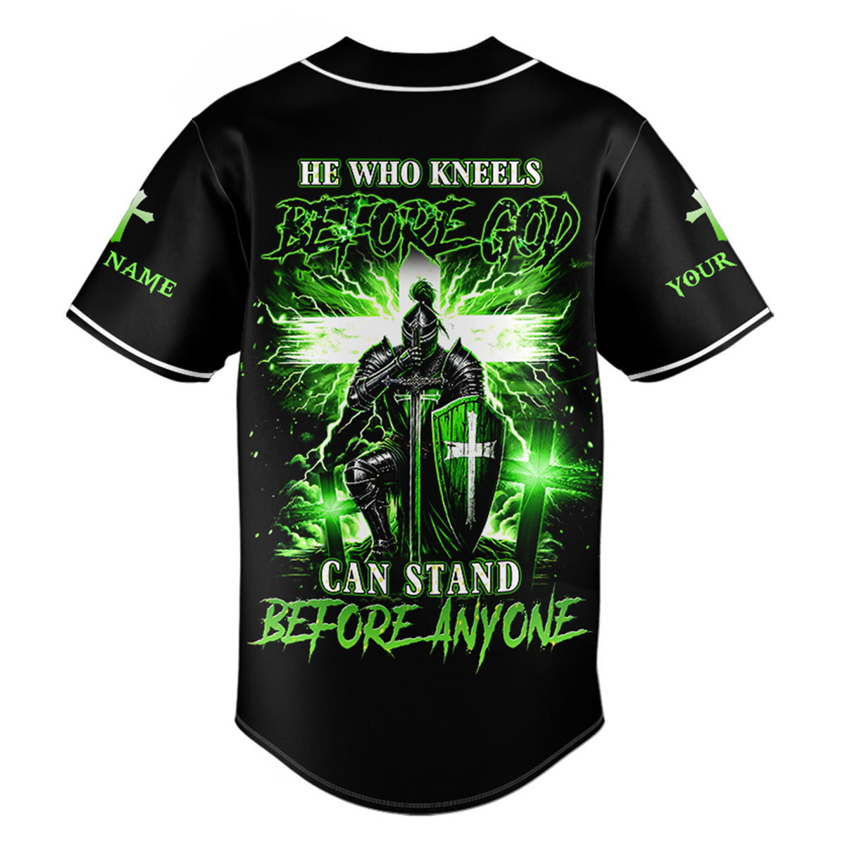He Who Kneels Before God Warrior Custom Name Baseball Jersey