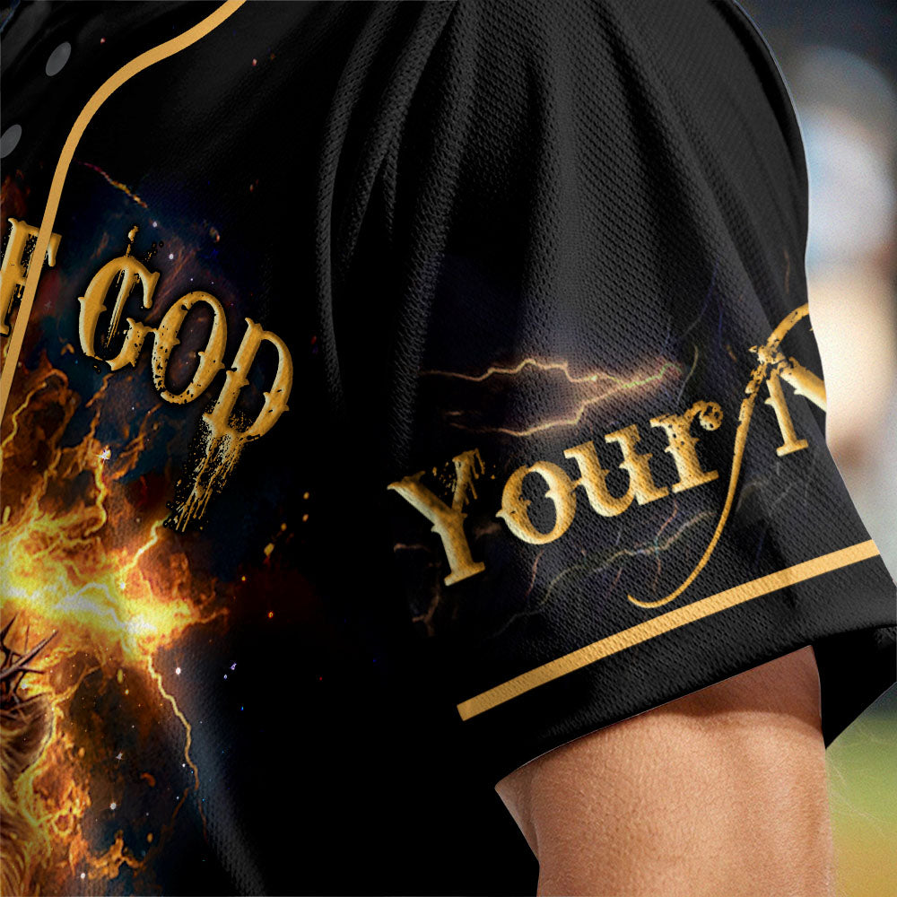God Is My Strength Custom Name Baseball Jersey