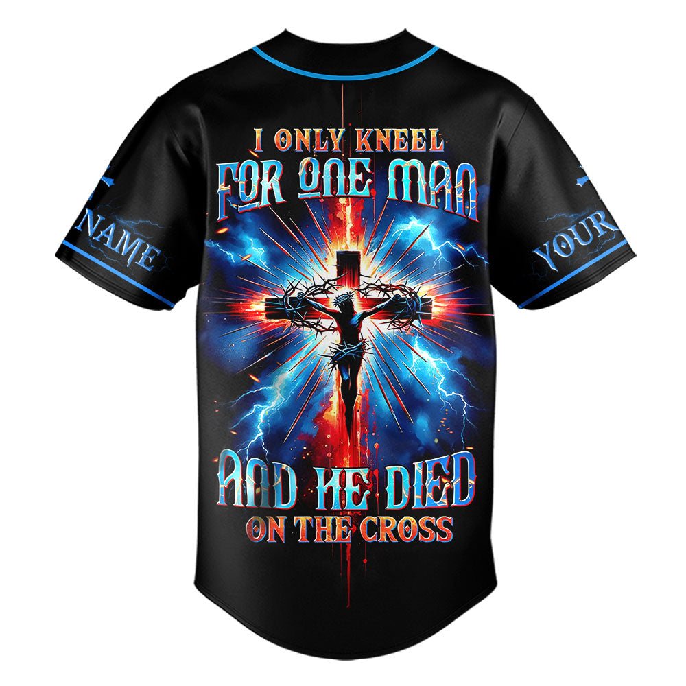 I Only Kneel For One Man Custom Name Baseball Jersey