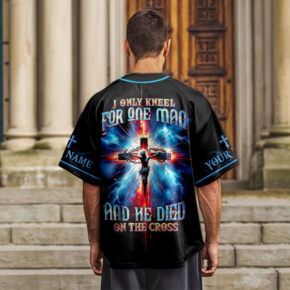 I Only Kneel For One Man Custom Name Baseball Jersey