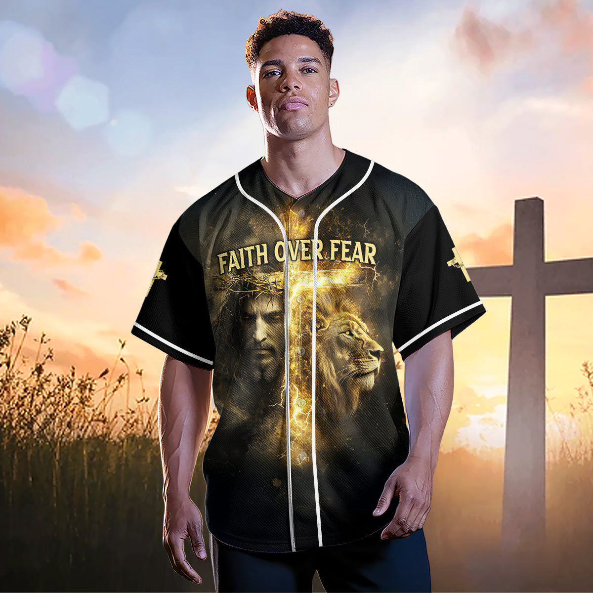 Faith Over Fear Baseball Jersey