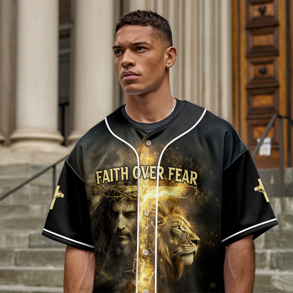 Faith Over Fear Baseball Jersey