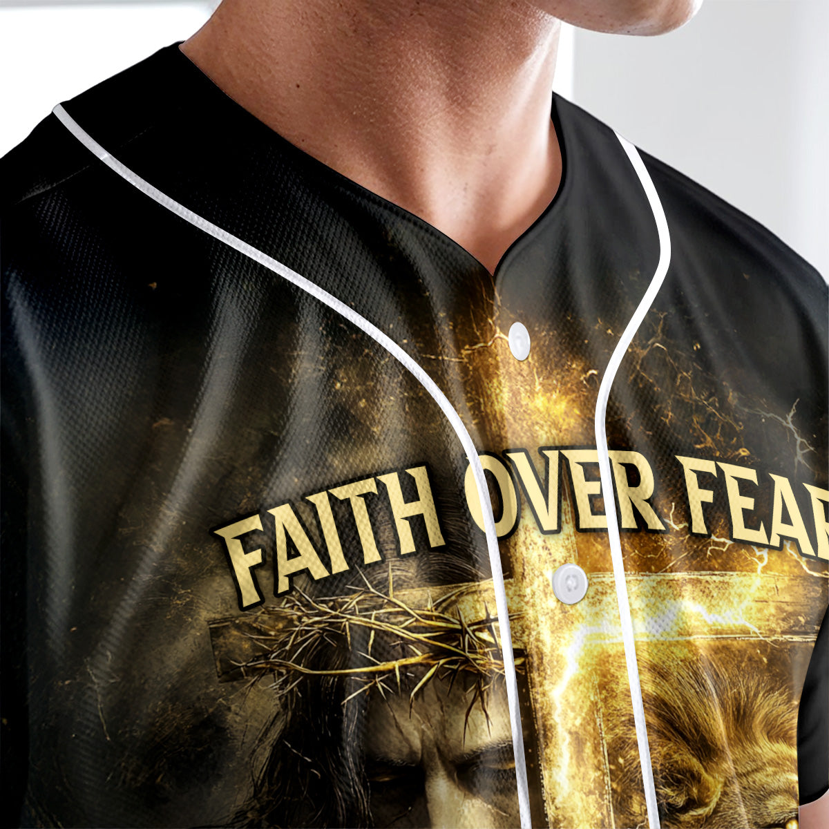 Faith Over Fear Baseball Jersey