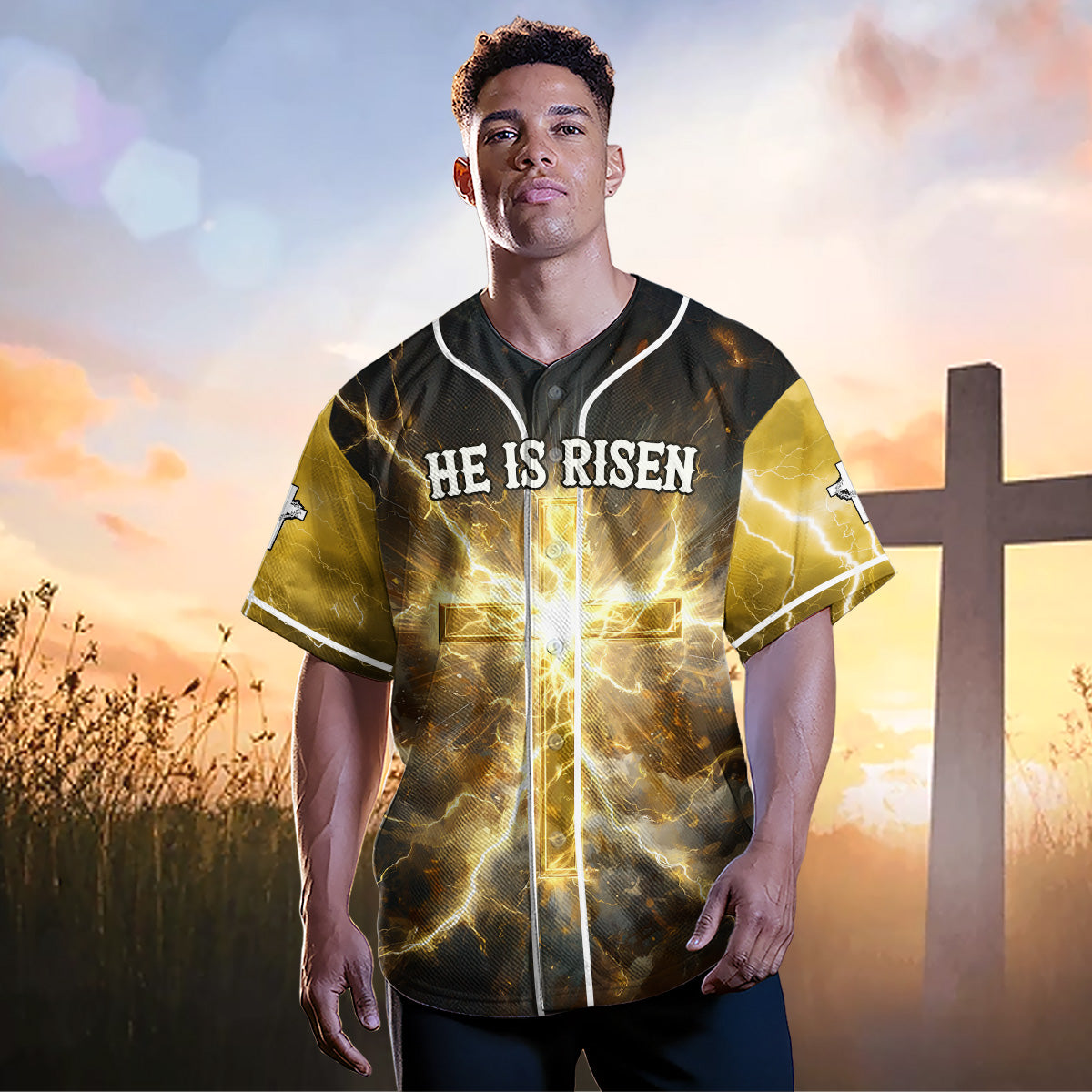 He Is Risen Baseball Jersey
