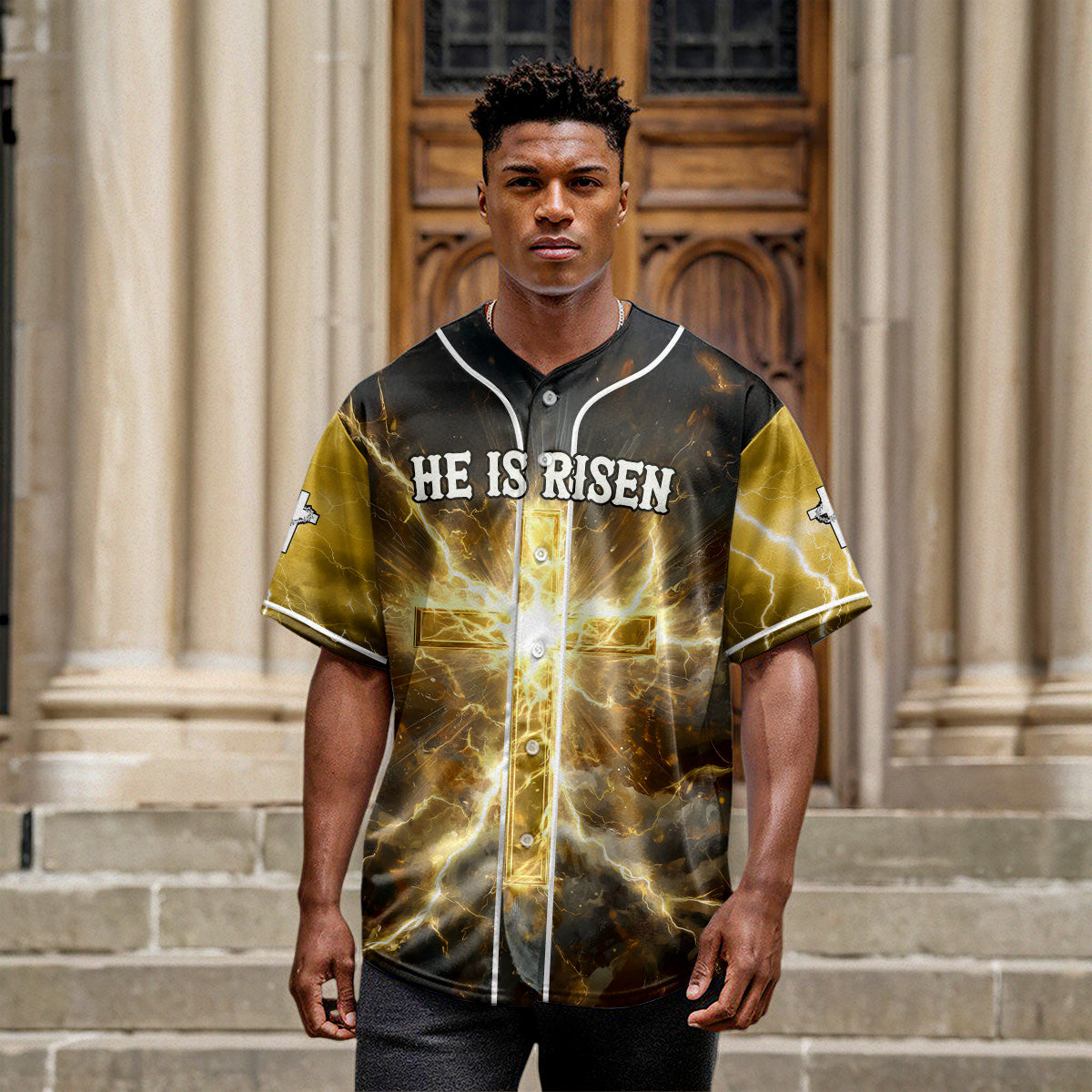 He Is Risen Baseball Jersey