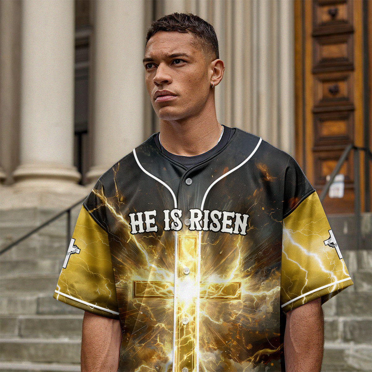 He Is Risen Baseball Jersey